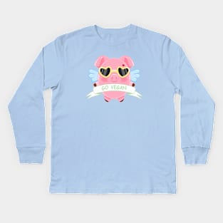 GO VEGAN Kids Long Sleeve T-Shirt